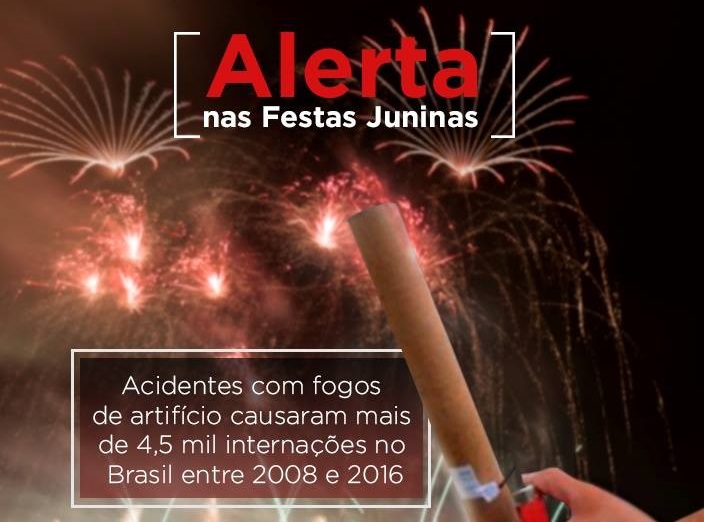 Festas juninas e o perigo dos fogos de artifício